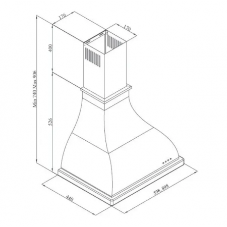 Вытяжка NeoRustic 60 Ivory A-34